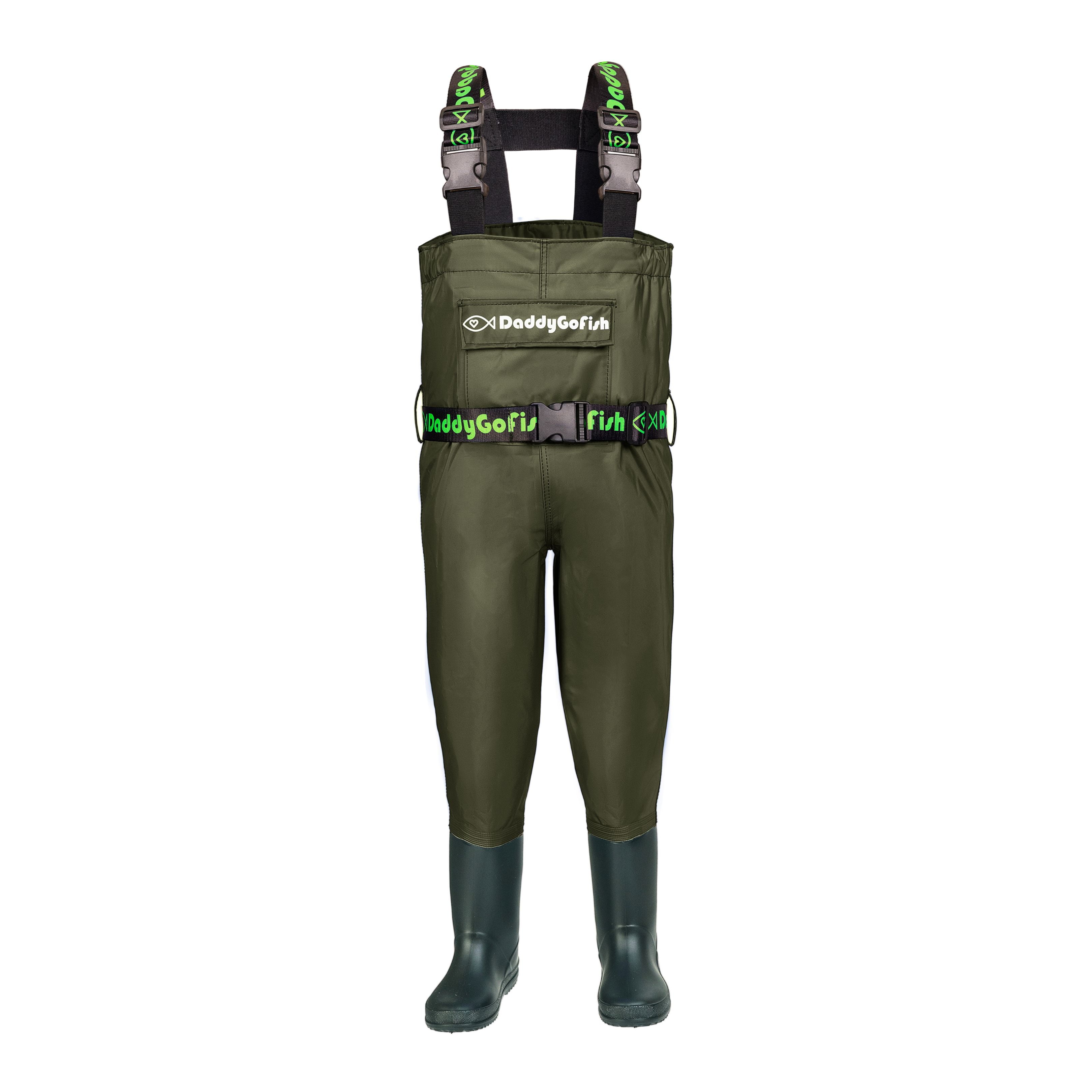 DaddyGoFish Chest Wader for Kids and Adults, Fishing and Hunting Waders with a Pocket and a