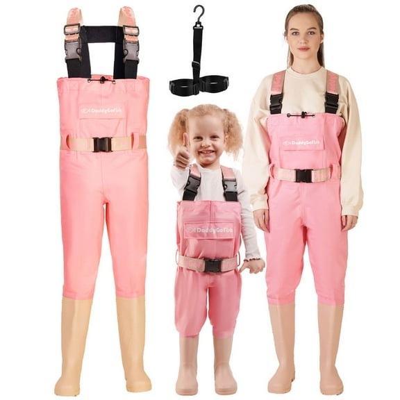 DaddyGoFish Chest Waders for Kids and Adults, Fishing and Hunting Waders with a Pocket and a Wader Hanger