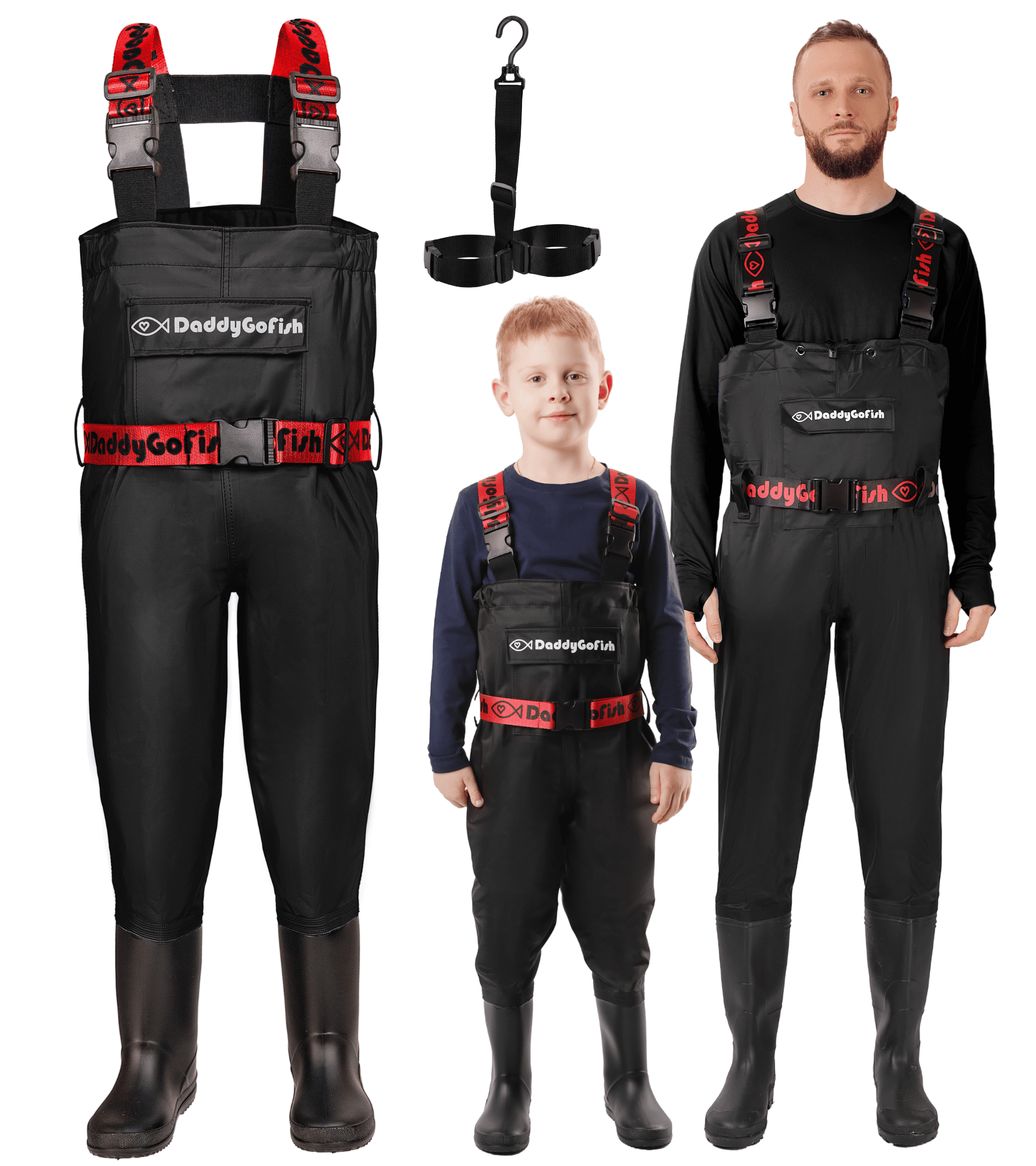 DaddyGoFish Chest Waders for Kids and Adults, Fishing and Hunting Waders with a Pocket and a