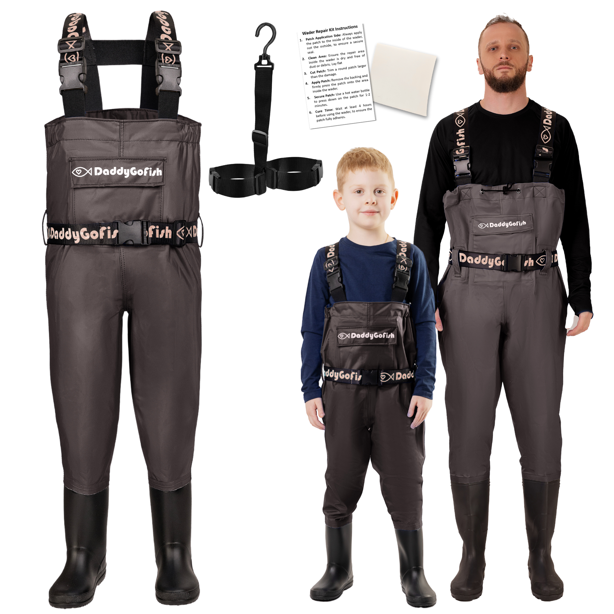DaddyGoFish Chest Waders for Kids and Adults, Fishing and Hunting