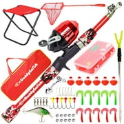 6588 Kids Fishing Combo: Spinning Rod and Reel Set with Hooks