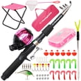 thumbnail image 1 of DaddyGoFish Kids Fishing Pole – Telescopic Rod & Reel Combo with Collapsible Chair, Rod Holder, Tackle Box, Bait Net and Carry Bag for Boys and Girls, 1 of 7