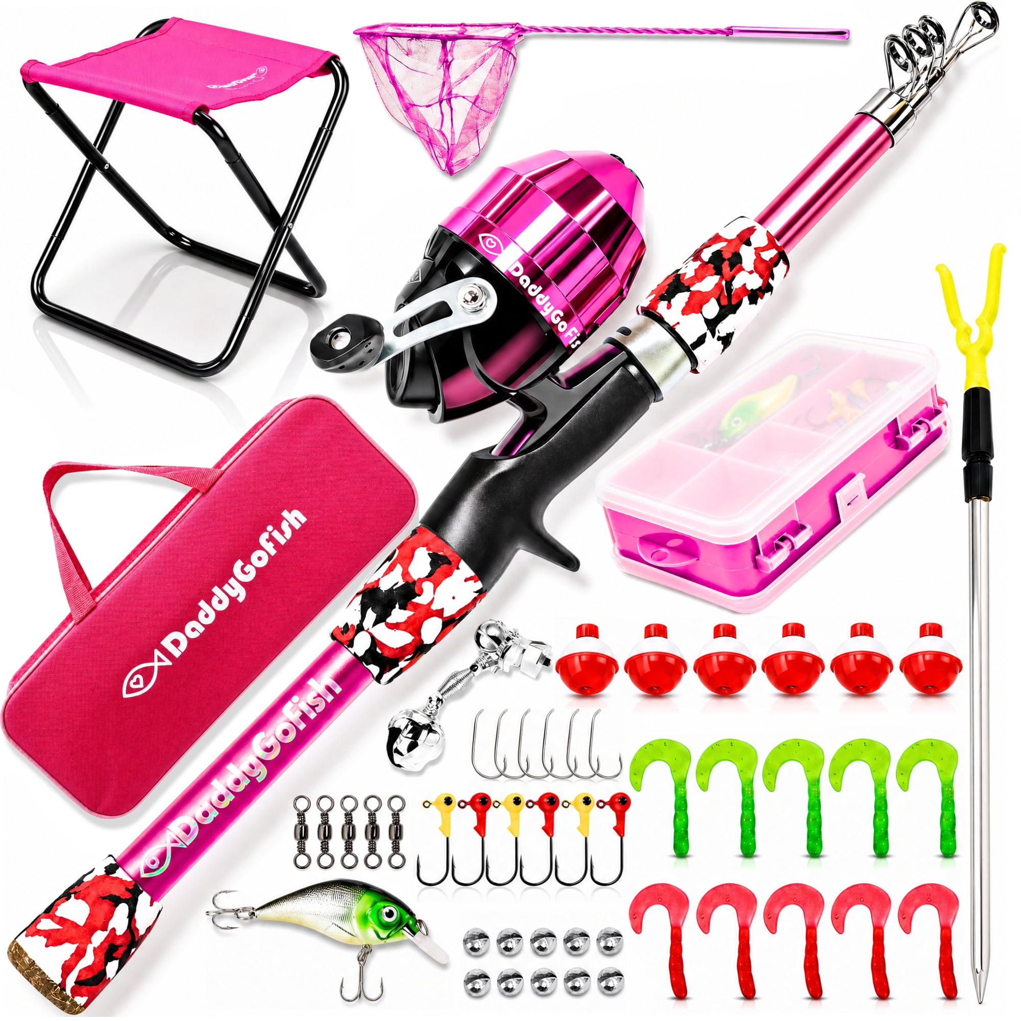 children's fishing accessories Pole For Kids 2. Easy to UseWith 4.5 m of nylon line Kids Telescopic Fishing Pole Spincast