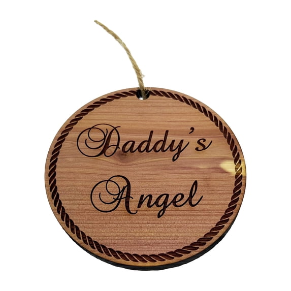 Daddys Angel - Cedar Ornament