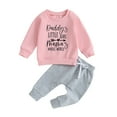 thumbnail image 1 of Daddys Girl Baby Clothes 6M 12M 18M 24M 3Y Toddler Sweatshirt Pants Outfit Fall Winter Long Sleeve Top Clothes Infant  Set, 1 of 9