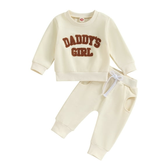 Daddys Girl Baby Clothes Toddler Fall Winter Outfits Sweatshirt Pants 6M 12M 18M 24M 3Y 2 Piece Set Shirt Sweatpants Suit