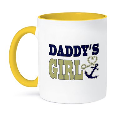 3dRose, Navy Blue Anchor N Nautical Knots, 11oz Mug