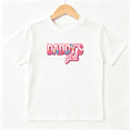 thumbnail image 1 of Daddys Girl Slogan Girls Graphic Tee, Cute Colorful Text 100% Cotton Kids Short Sleeve T-Shirt, 1 of 5