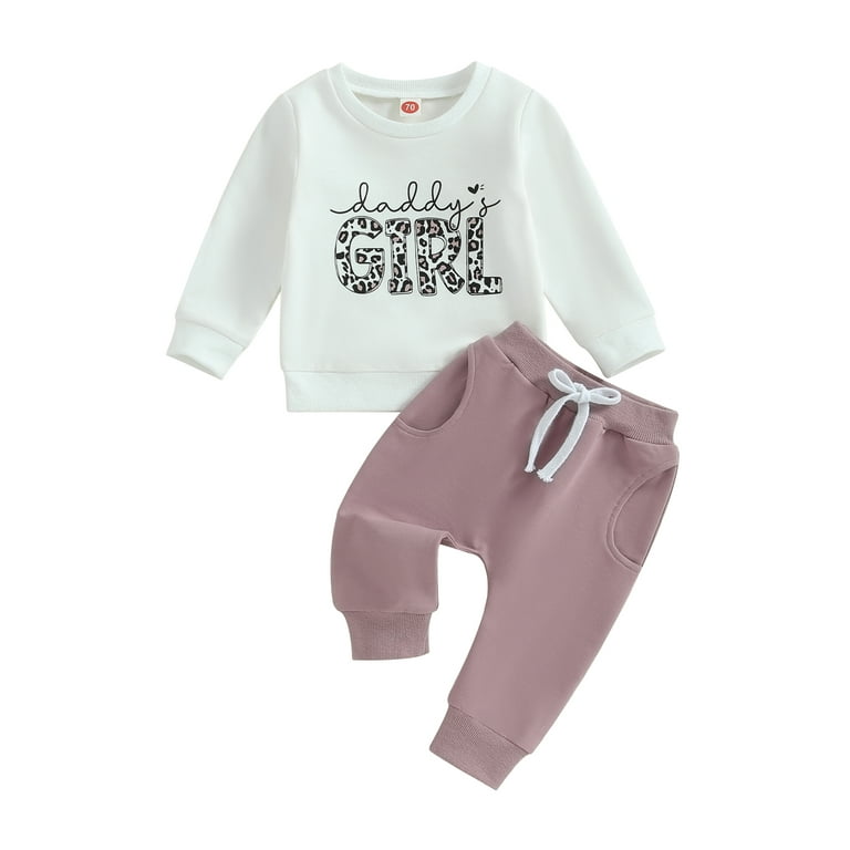 Baby girl sweatshirt and joggers hotsell
