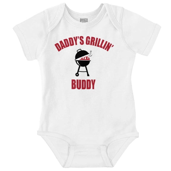 Daddys Grilling Buddy Fathers Day Romper Boys or Girls Infant Baby Brisco Brands 12M
