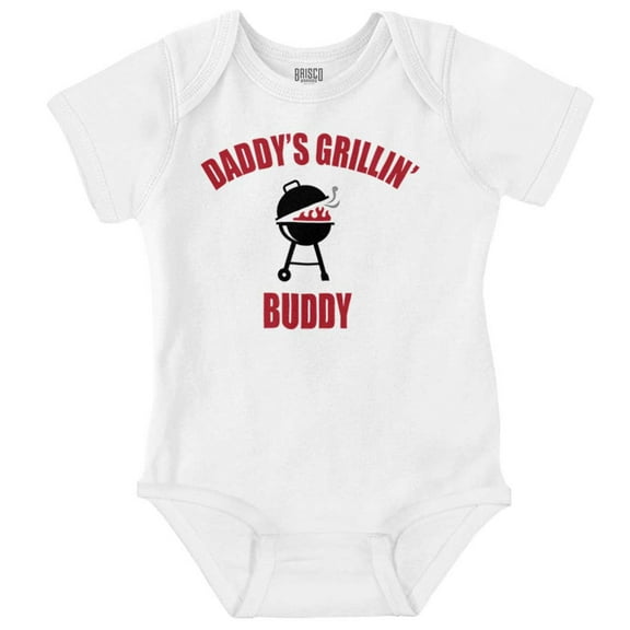 Daddys Grilling Buddy Fathers Day Romper Boys or Girls Infant Baby Brisco Brands NB