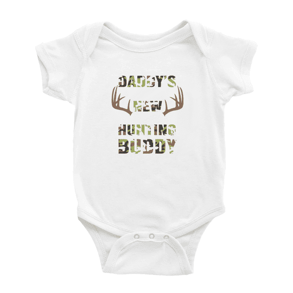 Daddys New Hunting Buddy Cute Baby Bodysuit Unisex