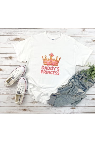 open lace back dress Daddy's Little Princess T-Shirt for Grownups. Perfect Gift for your Pr – Little  Princess Press main image 0