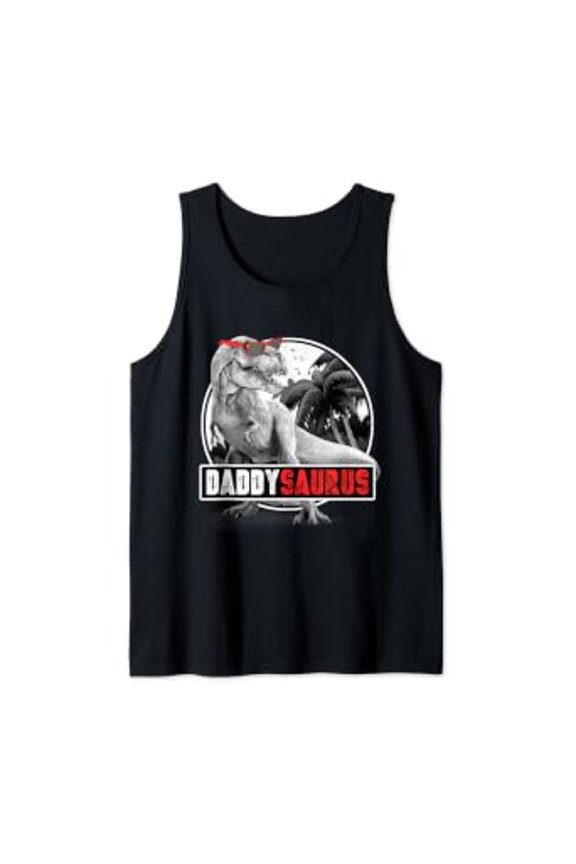 Daddysaurus Fathers Day Design T Rex Dad Dinosaur Tank Top Size S-3XL