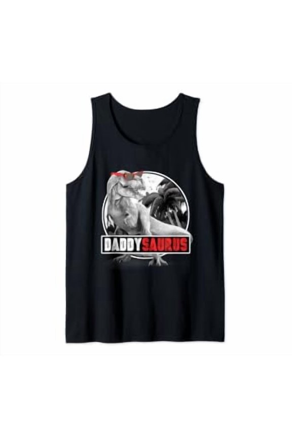 Daddysaurus Fathers Day Design T Rex Dad Dinosaur Tank Top Size S-3XL