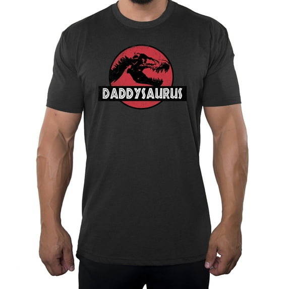 Daddysaurus Men's T-shirt, Funny Dad Shirts, Graphic T-shirts for Men - Charcoal MH200DAD S24 M