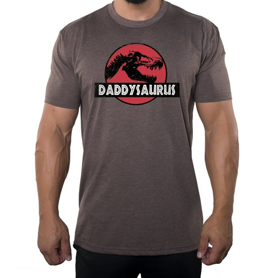 Daddysaurus Men's T-shirt, Funny Dad Shirts, Graphic T-shirts for Men - Espresso MH200DAD S24 S