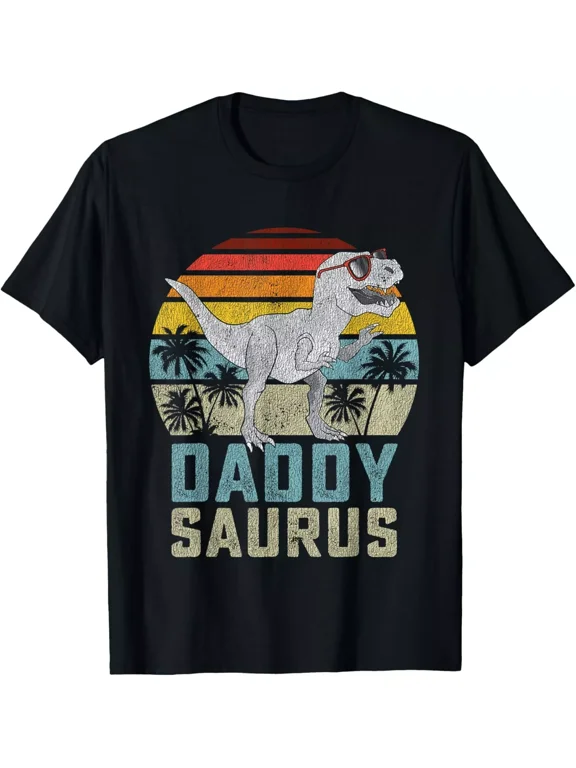 Daddysaurus T Rex Dinosaur Daddy Family Fun Graphic Unisex T-Shirt up to size 5XL