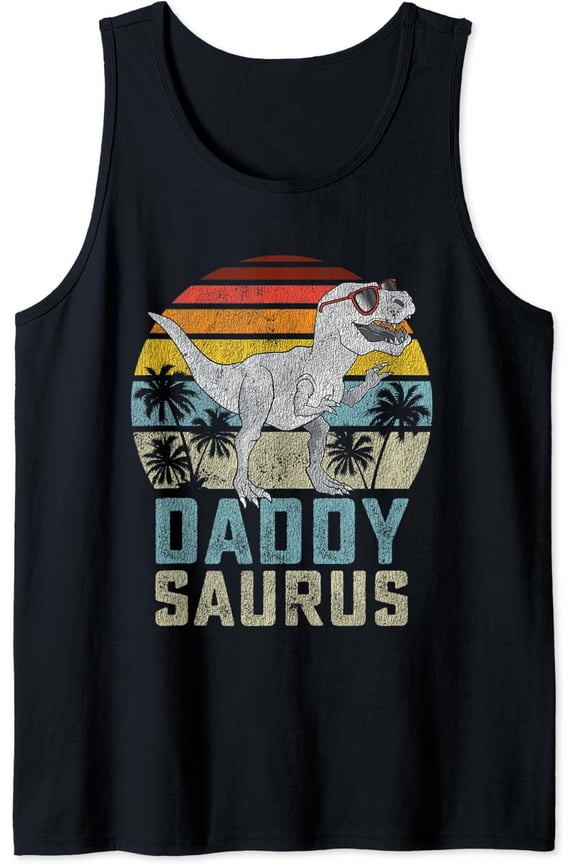 Daddysaurus T Rex Dinosaur Daddy Saurus Family Matching Tank Top Size S-3XL