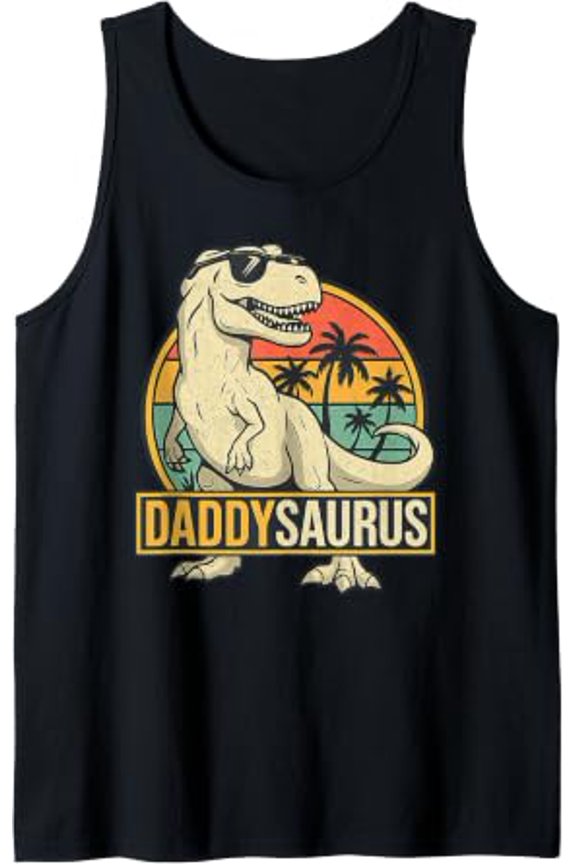 Daddysaurus T Rex Dinosaur Daddy Saurus Family Matching Tank Top Size S-3XL