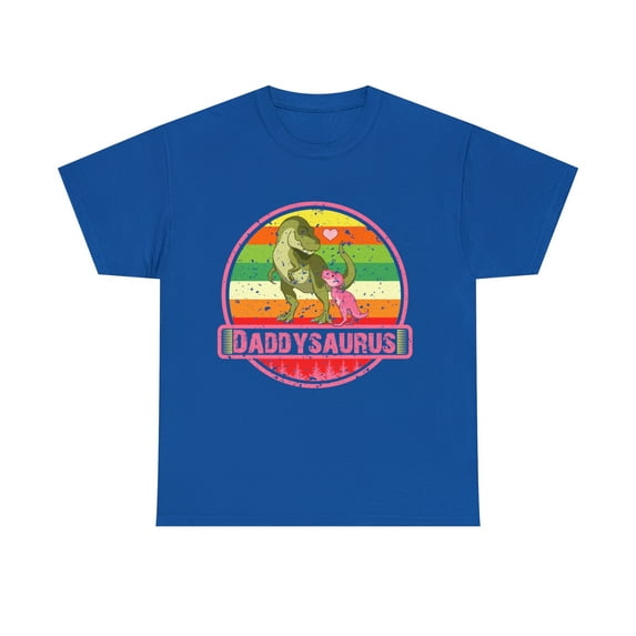 Daddysaurus T Rex Dinosaur with Baby dinosaur T-Shirt