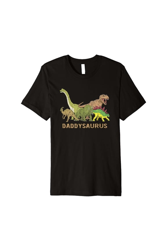 Daddysaurus T Shirt Father First Time Dad Or Birthday Gift, Unisex T-Shirt