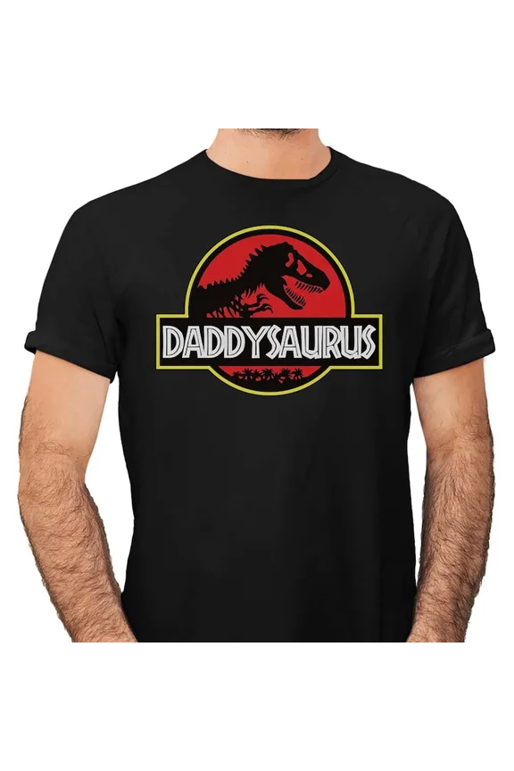 Daddysaurus TRex Dinosaur Fun Father Day Dad Daddy Dino Wear Unisex T-Shirt H50144, up to size 5XL