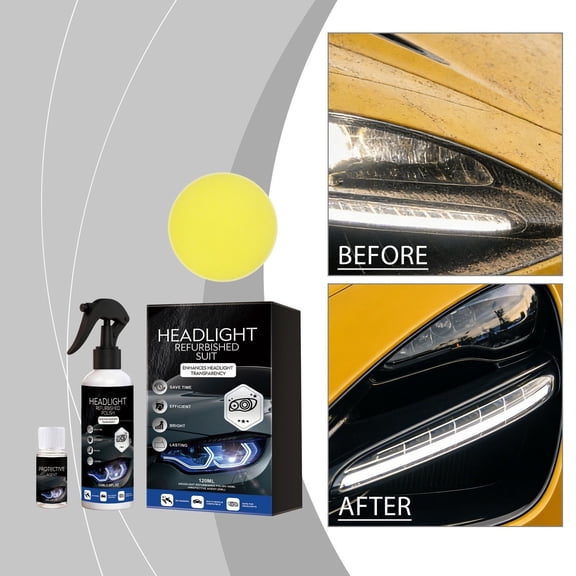 Dademeo 100ml Headlight Restoration Kit, Oxidation Remover Polish with UV Protection Sealant for Car Truck SUV