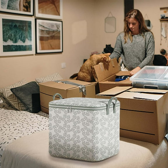 Dademeo Storage Bags for Moving with Handles,Dust Resistant Heavy Duty Oxford Storage Bins with Clear Window for Moving Wardrobe Quilt Blankets Organizer