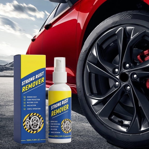 Dademeo Car Rust Remover Spray, 100ml, Body Wheel Rim Metal Cleaner, Oxidation Stain Refinishing Solution for Vehicle Maintenance