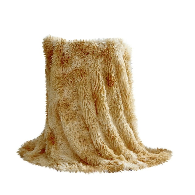 Dademeo Clearance Throw Blankets Sofa Soft Fuzzy Faux Fur Thick Warm