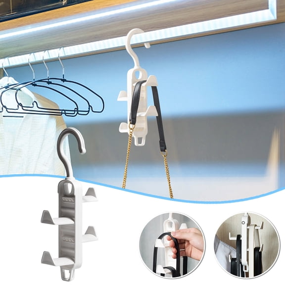 Dademeo Over-The-Door Hat Rack, 4 Hooks, Plastic Foldable Cap Organizer, Space Saving Wall Mount Storage Hanger for Scarf Bag Towel Closet Bedroom Entryway