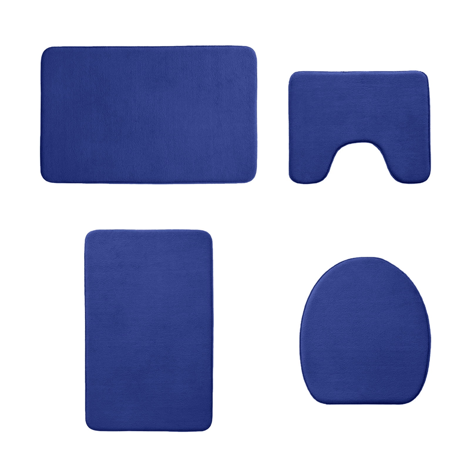 Dademeo Reduced Price Bath Rugs Memory Foam 4 Piece Bathroom Rugs Set,Memory Foam Non-Slip,Pvc ...