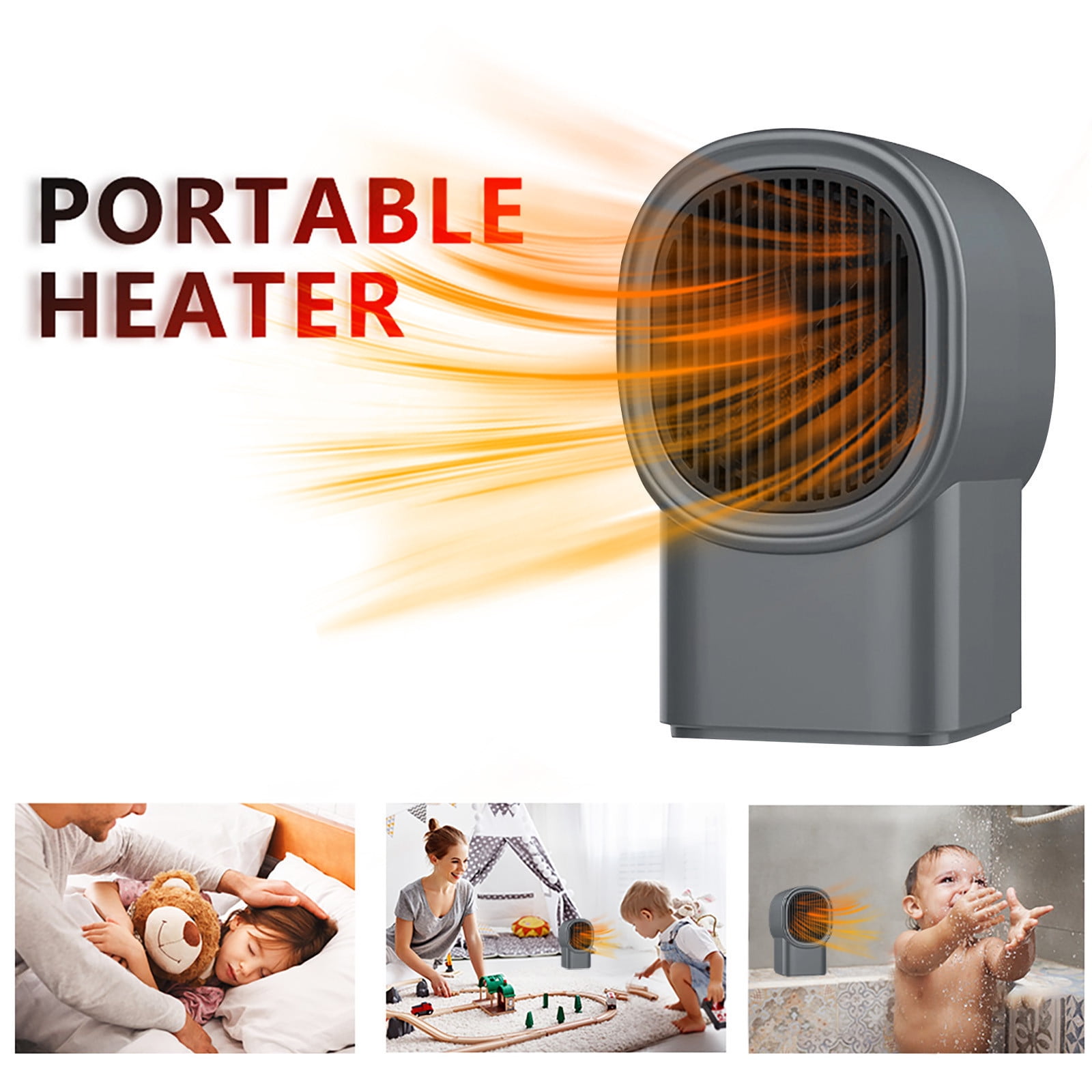 Portable low wattage electric space heater 1500w750w personal room heater with thermostat