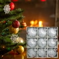 Dademeo Rollback! 9 Pcs Large Outdoor Christmas Balls,Glitter Neutral