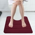 thumbnail image 1 of Dademeo Rollback Bath Rugs Memory Foam Memory Foam Toilet Bath Mat U-Shaped,Soft Non-Slip,Thick,Machine Wash for Bathroom Commode Contour Rug,Red, 1 of 7