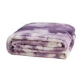 thumbnail image 1 of Dademeo Rollback Cotton Bed Blankets Queen Flannel Fleece Throw Blanket Soft Fluffy Fuzzy Cozy Striped Blanket for Couch Bed Sofa,Plush Blankets for Women,Purple,, 1 of 9