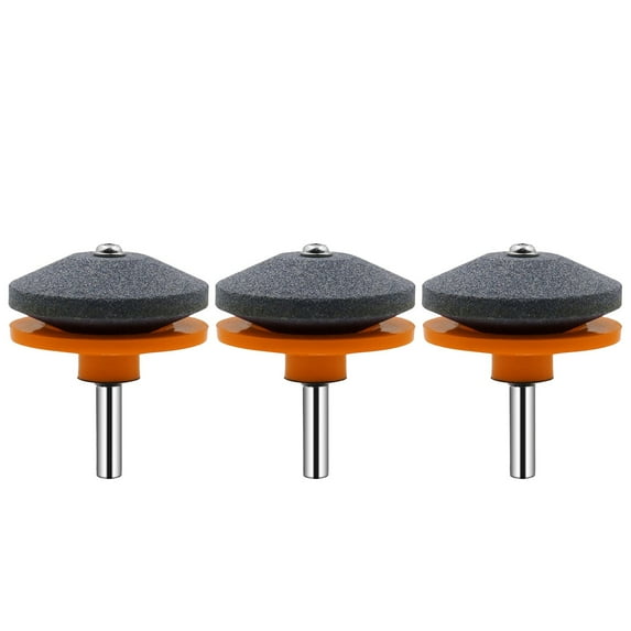 Dadiaei 3pc Lawn Mower Blade Sharpener,Universal Lawnmower Blade Sharpener Tool for Any Power Hand Drill,Lawn Mower Blade Sharpener Kit,Universal Lawn Mower Blade Sharpener for All Lawn Mowers