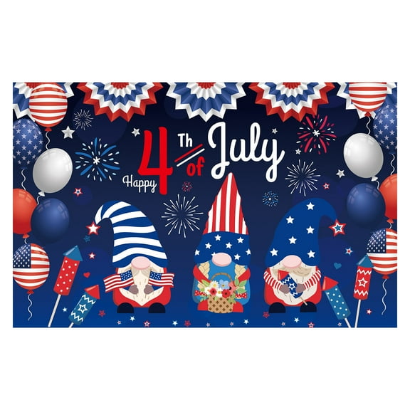 Dadiaei 4th of July Decorations Banner Outdoor Patriotic Memorial Day Independence Day Flag, Flag Day Yard Sign Bunting Background for Photography for Indoor Home House Decor Party Supplies