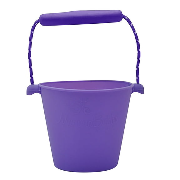 Dadiaei Baby Foldable Multifunctional Beach Bathing Portable Soft Water Bucket Travel Beach Play Supplies Leisure Activity Kit, Purple