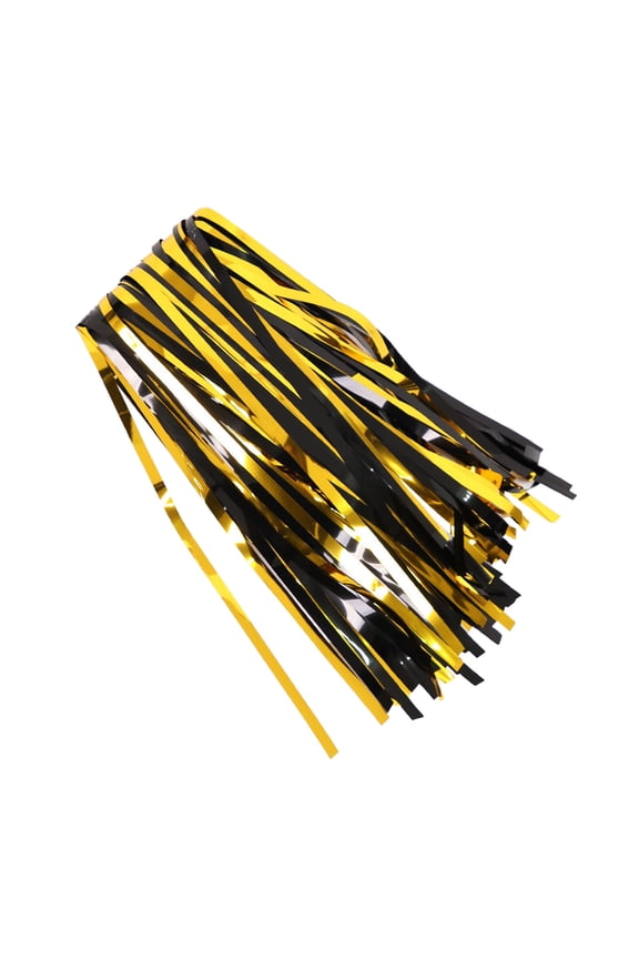 Black Gold Silver Foil Fringe Curtains Wavy Backdrop Sparkle Metallic Wavy Foil Fringe Backdrop Curtain for Photo Booth Props Birthday Halloween Christmas Graduation Wedding