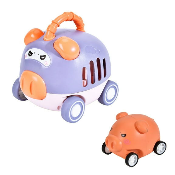 Dadiaei Cartoon Animal Catapult Car Mini Inertia Rebound Toy for Parent Interactive Play Puzzle Fun Activity