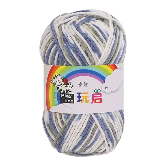 Dadiaei 100% Cotton Yarn for Crocheting & Knitting - 50G Soft Light Worsted Weight Baby Yarn (100m) - Free Patterns Included - Pearl White