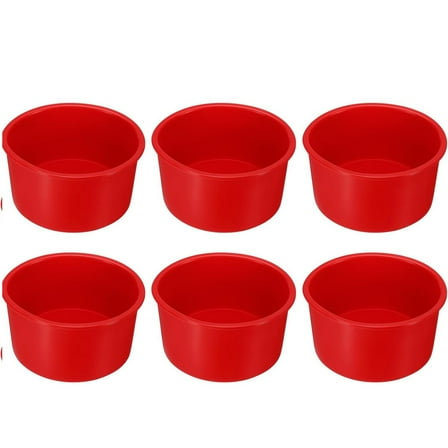 Dadiaei 6-Pack 4 Inch Silicone Round Cake Pans, Non-Stick Flexible Baking Molds for Layer Cakes, Mini Cakes, Cheesecakes, Chocolate Cakes, Pizzas - BPA Free, Easy Release, Dishwasher Safe