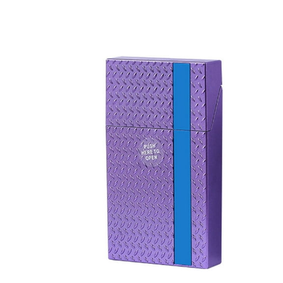 Dadiaei Cigarette Holder Case for Men & Women - Flip Top Closure, Hard Box Protective Cover, 18-20 Capacity, Brushed Finish, Compact & Durable Design for Easy Storage & Portability