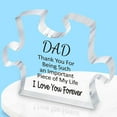 thumbnail image 1 of Dadiaei Cute Engraved Acrylic Block Puzzle Piece Gift for Mom, Father, Mum - Adorable Christmas, Mothers Day, Retirement Gift Idea from Son, Daughter - Fun Fancy Decoration Piece, 1 of 3