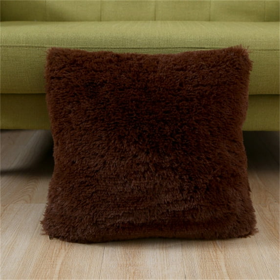 Dadiaei Faux Fur Pillow Cover Decorative Throw Pillowcase for Sofa, Bed, Car, Cushion Cover - Soft & Cozy, Easy to Clean, Stylish Home Decor (18x18 Inches)