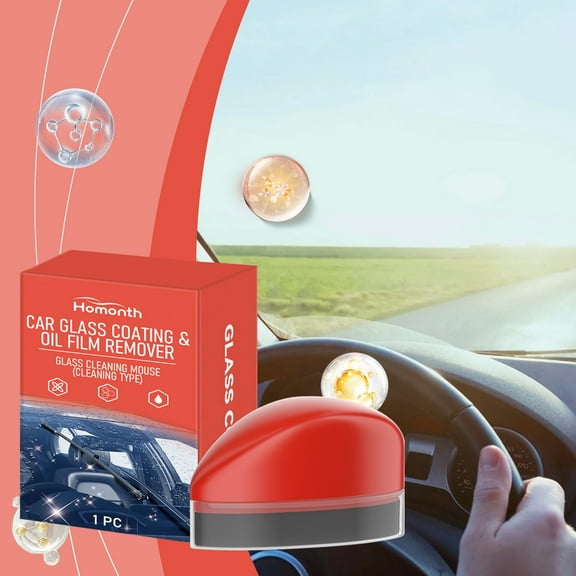 Dadiaei Hydrophobic Glass Coating for Windshield, Glass Cleaning Board Improves Clarity & Visibility, Universal Car Glass Oil Film Removal, Anti-Rain Mist Cleaning Wipes & Brush