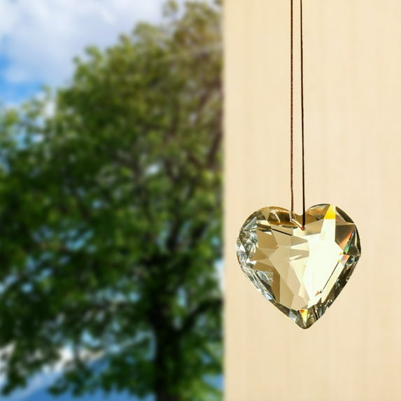 Dadiaei Iridescent Sun Catchers with Crystals,Rainbow Maker Crystal Suncatchers for Window Hanging Colored Glass Wind Chimes Prism Pendant Suncatcher Beads for Decoration