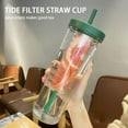 thumbnail image 1 of Dadiaei Plastic Mason Jars, Clear Mason Drinking Acrylic Cups with Lids and Stainless Steel Straws Iced Coffee Cups Shatterproof Unbreakable Tumblers for Smoothies, Beer, Coffee, Milk Tea, 1 of 6